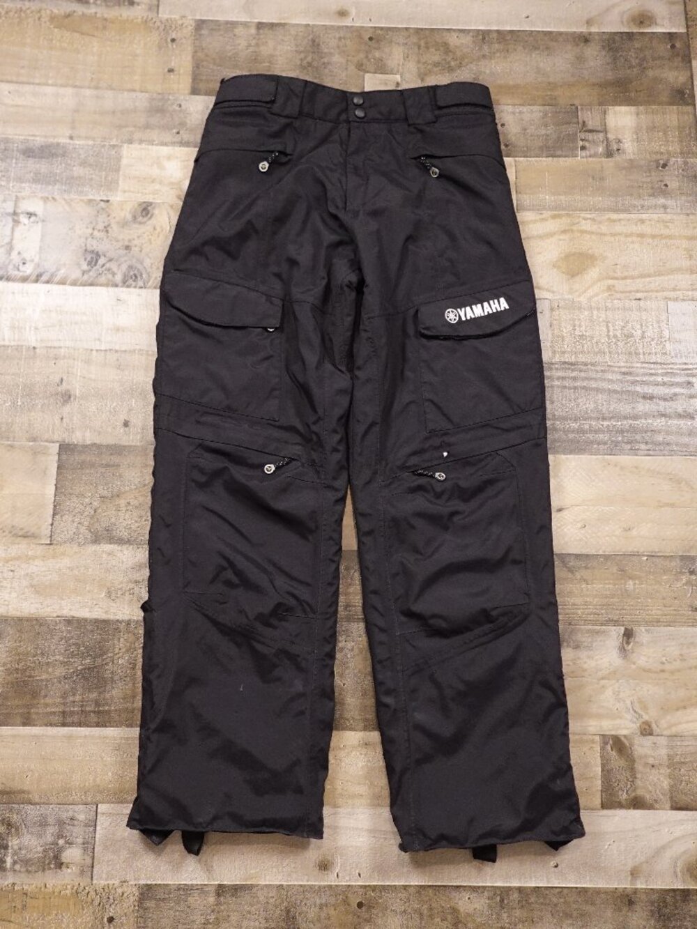 Vintage Yamaha Snowmobile Pants Men’s Medium Black Insulated Cargo Riding‎ Pants